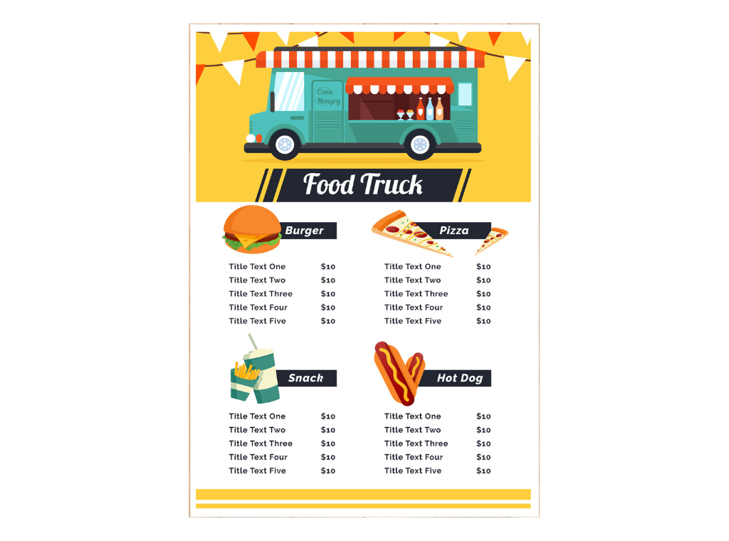 food truck business plan pdf in india